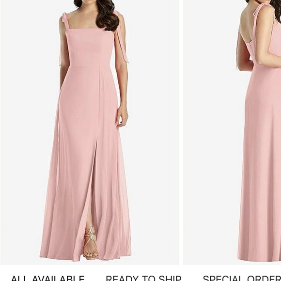 Dessy Collection AfterSix - Pantone Rose Quartz Bridesmaid Dress Crepe - Picture 3 of 7